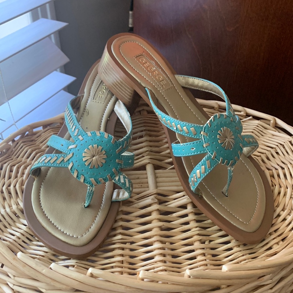 Y2K boho sandals block heel size 8.5